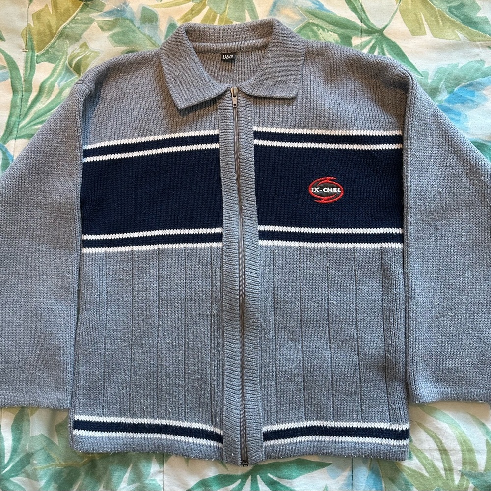 D&G Boys Zip-up Sweater, Gently Used, Size 8-10, Gray